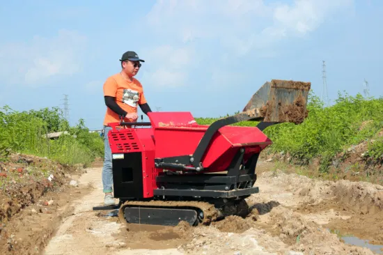 핫 크롤러 자체 로딩 미니 덤퍼 트럭 4 X 4 가격 크롤러 캐리어 디젤 오일 팜 농장 미니 덤퍼 2 톤 크롤러 캐리어